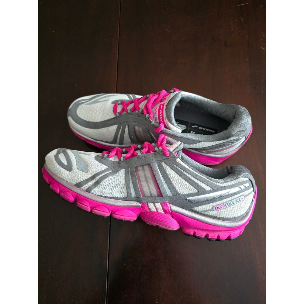 Brooks PureCadence Womens 9.5 Grey Pink Running Shoe 1201341B848 Limited Edition - Picture 7 of 10
